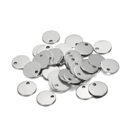 10-50pcs 6-30 mm Round Stainless Steel Stamping Blank Dog Tags Pendants DIY Bracelet Charm Jewelry Findings Supplies Wholesale