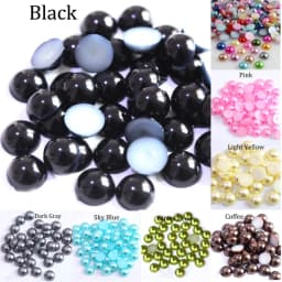 2/3/4/5/6/8/10/12/14 MM ABS Acrylic Beads Imitation Half Round Pearl Bead For Jewelry Making Craft Pearls Clothing Accessories