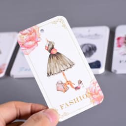 300gsm coated paper garment Clothing Clothes Hanging Tags Swing Tags Brand Name Labels Fashion Design Stock Cards Wholesale