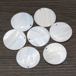 10pcs Natural Freshwater Round White Shell Mother of Pearl Shell Pendant for Jewelry Making DIY Necklace Earring Women Gift