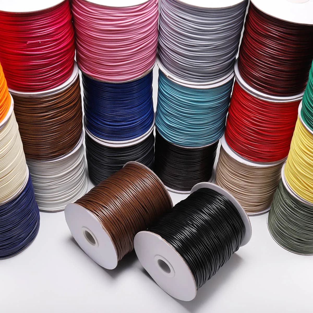 10m/lot Korean Waxed Cotton Cord Waxed Thread Cord String Strap Necklace Rope Bead For DIY Bracelet For Jewelry Making Findings