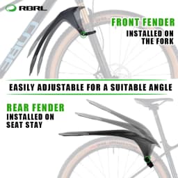 RBRL Bicycle Fender Wings for Bicycle 29 Mud Flaps for Bicycle Mountain Bike Fender Quick Release 24 to 29 Inch MTB Accessories