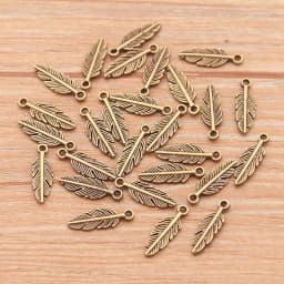 80Pcs 2023 New 5*15mm 9 Color Metal Zinc Alloy Two-sided MINI Leaves Charms Fit Jewelry Plant Pendant Makings DIY Handmade Craft