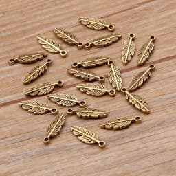 80Pcs 2023 New 5*15mm 9 Color Metal Zinc Alloy Two-sided MINI Leaves Charms Fit Jewelry Plant Pendant Makings DIY Handmade Craft
