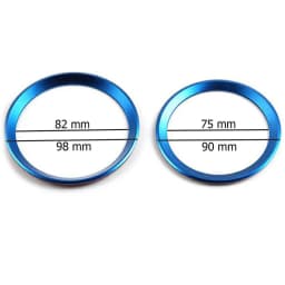 Chrome Aluminum Car Exterior Logo Ring Front Hood Trunk Lid Badge Circle Decoration Emblem For BMW 3 4 Series M3 M4 E36 E46 E90