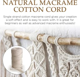 1/2/3/4/5/6/8/10mm Macrame Cord Natural Cotton Cord Twisted String For DIY Craft Knitting Making Plant Hangers Wall Hangings
