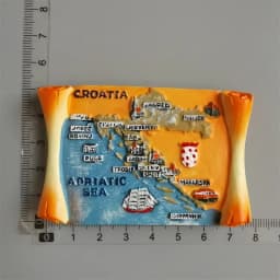 Croacia Fridge Magnet Kroatie Tourist Souvenir Mediterranean Split Trogir Hvar Trogir Magnetic Refrigerator Stickers Croatia Map