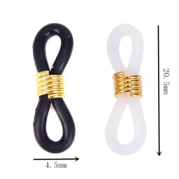 20pcs Ear Hook Eyeglasses Spectacles Chain Glasses Retainer Ends Rope Sunglasses Cord Holder Strap Retainer End Loop Connector
