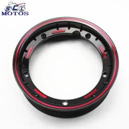 sclmotos- 10 inch Scooter Motorcycle rims Case for Piaggio Aluminum Wheel Rim with Nut,Oring and Inflating Valve Racing