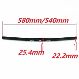 Litepro Folding Bike Handlebar 25.4mm 22.2mm 540mm 580mm Horizontal Handlebar One-shaped Handlebar Aluminum Alloy Handlebar