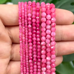 Natural Stone Faceted Crystals Amethysts Pink Quartzs Jades Gemstone Round Spacer Beads For Jewelry Making DIY Bracelet 2 3 4mm