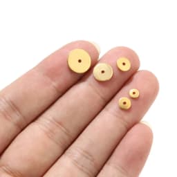 50pcs Stainless Steel Flat Disc Spacer Beads Gold 4mm-10mm Blank Round Loose Beads for Jewelry Making DIY Craft Hole 1.2mm
