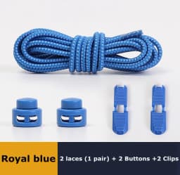 No Tie Shoelace Tieless Shoelaces Sneakers Plastic Strong Lock Elastic Round Shoe Laces for Kids Adults Elderly One Size Fit All