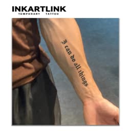 Inspirational English Temporary Tattoo Sticker, Waterproof Magic Tattoo, Lasts Up to 15 Days Fake Tattoo, Semi Permanent Tattoo