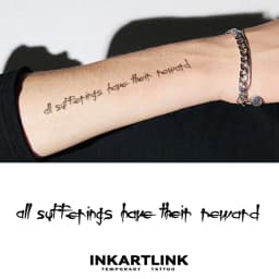 Inspirational English Temporary Tattoo Sticker, Waterproof Magic Tattoo, Lasts Up to 15 Days Fake Tattoo, Semi Permanent Tattoo