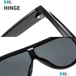 Oversized Pilot Sunglasses Women Fashion 2026 Luxury Big Frame One Piece Gradient Sunglasses Retro Classic Thick Shades