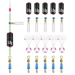 DNDYUJU 20pcs/lot Lead Sinker Fishing Accessories Fishing Set Head Weight Sinkers Space Bean Connector 1.5g-5.0g Fishing Tackle