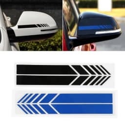 2pcs/set Car Sticker Non Fading Fashion Color Stripe Car Sticker Racing Strips Side Rear View Mirror Decor Decal Car Universal