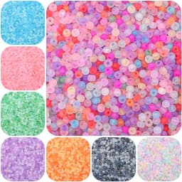 2/3/4mm Frosted Multi-Color Glass Rice Beads - DIY Jewelry (Earring/Bracelet/Necklace) 10g/Bag ≈660/220/100pcs 0.8mm Aperture