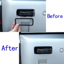 ABS Glossy Black Car Trailer Hook Hole Frame Cover Decoration Trim For Land Rover Defender 90 110 130 2020-2024 Car Accessories
