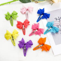20pcs No Slip Snap Hair Clips for Baby Girls - 2 Inch Grosgrain Ribbon Hair Bows Barrettes Non-Slip Cute Hair Accessories