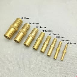 4mm 5mm 6mm 8mm 10mm 12mm Brass Straight Hose Pipe Fitting Equal Barb Gas Copper Barbed Coupler Connector Adapter