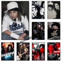 Singer Bill K-Kaulitz Tom Tokio Hotel Posters and Prints Rock Roll Team Wall Art Canvas Painting Home Bedroom Living Room Decor
