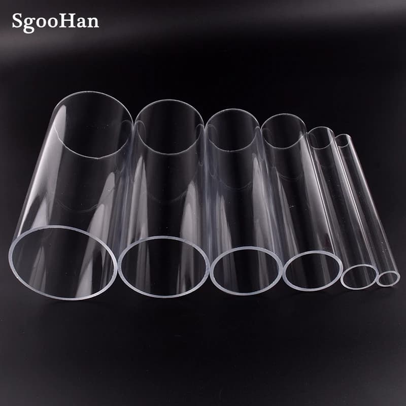 1pc O.D 16~110mm Transparent Acrylic Aquarium Fish Tank Pipe Plexiglass Water Supply Tube Home Garden DIY Watering Fittings 32CM