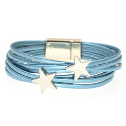 WELLMORE Leather Bracelets for Women Simple Star Multilayer Wide Wrap Bracelet 6 Size 18 Colors Female Jewelry Wholesales