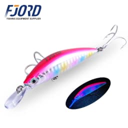 FJORD 70mm 17g Fishing Bait Heavy Minnow Laser Hard Artificial Bait Plastic Professional Seawater Lure Sinking Fishing Equipment