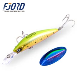 FJORD 70mm 17g Fishing Bait Heavy Minnow Laser Hard Artificial Bait Plastic Professional Seawater Lure Sinking Fishing Equipment