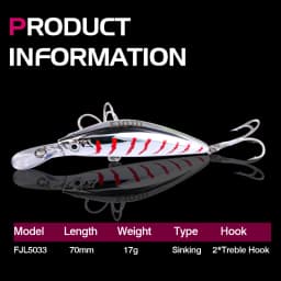 FJORD 70mm 17g Fishing Bait Heavy Minnow Laser Hard Artificial Bait Plastic Professional Seawater Lure Sinking Fishing Equipment