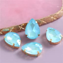 New Teardrop Glass Sew On Rhinestones With Gold Claw Glitter Crystals Stones For Sewing Clothes Shoes Diy 10x14mm 13x18mm