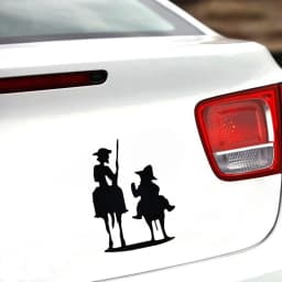 STICKER VINYL Famous novel Don Quixote Cervantes character sketch CAR STICKER