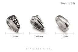 5pcs/lot Stainless Steel Pendant Pinch Bail Clasps Necklace Hooks Clips Connector For Jewelry Making Findings Accessories DIY
