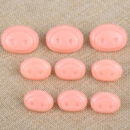 10Sets Doll Snap Animal Scrapbooking Making Pink Pig Nose Safety Nose Plastic Nose Stuffed Toy Puppet Amigurumi Doll Accessories