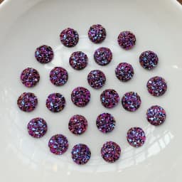 8mm 100pcs Glitter Round Rhinestone Applique Flatback Crystal Stones Resin Gems Non Hotfix Strass for Decoration -R09