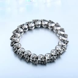 Domineering Men's Skull Bracelet Retro Punk Biker Bracelet Hip Hop Jewelry Cool Band Skeleton Bracelet Male Jewelry Party Gifts