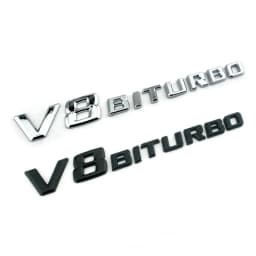 V8 V12 Biturbo Emblem Badge Decal 3D Car Sticker Emblem Logo For Benz BMW VW Hyundai Mazda Opel Skoda Toyota Audi HondaChevrolet