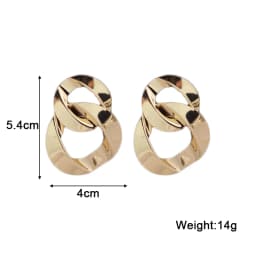 New European Exaggerated Women's Metal Hanging Earrings Multi-layers Alloy Pendants Twisted Unusual Earrings Fashion Cool Stuff