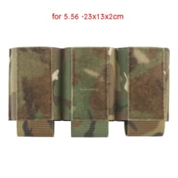 Tactical 5.56/7.62 Triple Magazine Pouch Magazine Holder with Hook Fasteners for MK3/MK4 Chest Rig Magazine Insert Pouch