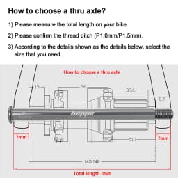 HEPPE MTB Road Bike Titanium Thru Axle Ultra Light Bike Axle 12x142 12x148 Rear Hub Thru Axle Bike Fork 12x100 12x110 Shaft