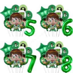 1Set Ben 10 Balloon 32 Inch Number Foil Balloons 1st-9st Kids Ben Game Theme Birthday Party Decorations Baby Shower Globos Toy