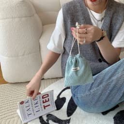 Corduroy Cosmetic Lipstick Storage Drawstring Bags High Quality Christmas Gift Package Small Pouch Candy Organizer Pouch