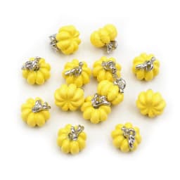 10pcs/lot 10x11mm 3D Enamel Pumpkin Charms Pendant DIY Jewelry Making Findings Supplies for Necklace Bracelet