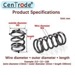 Wire Diameter 1.5mm Outer Diameter 8-25mm Length 15mm-100mm Return Spring Spot Goods Telescopic Spring Compressed Spring