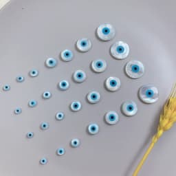 10Pcs/Pack Evil Eye Natural Pearl Shell Beads For Bracelet Necklace diy Jewelry Making Accessories 4/5/6/8/10/12/15mm