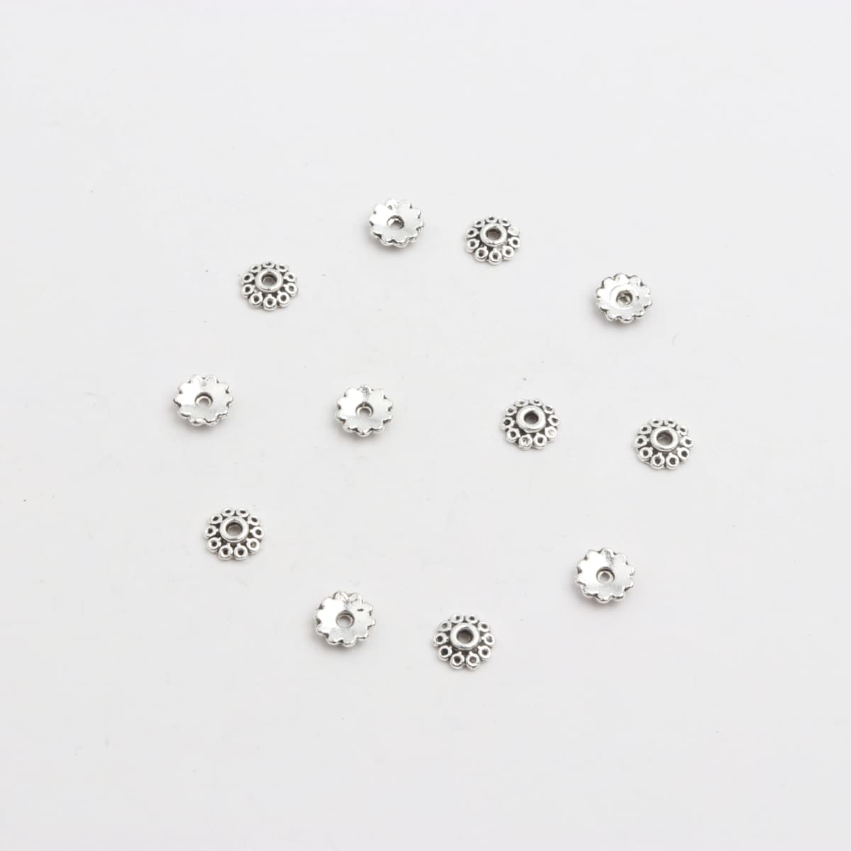 50pcs Antique Copper Bronze Silver Gold Multiple Petals With Hole Metal Gasket Flower Bead Caps For Jewelry Making DIY Wholesale