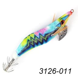 FTK Squid Jig Sea Fishing Lure 8g 12g 15g 19g Squid Hook Wood Shrimp Baits 3D Eyes Luminous Lures Hard Baits 2.0#-3.5#