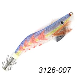 FTK Squid Jig Sea Fishing Lure 8g 12g 15g 19g Squid Hook Wood Shrimp Baits 3D Eyes Luminous Lures Hard Baits 2.0#-3.5#